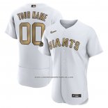 Camiseta Beisbol Hombre San Francisco Giants Personalizada 2022 All Star Autentico Blanco