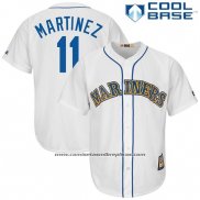 Camiseta Beisbol Hombre Seattle Mariners Edgar Martinez Blanco Cool Base