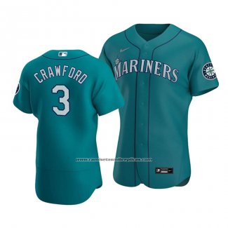 Camiseta Beisbol Hombre Seattle Mariners J.p. Crawford Autentico Alterno Verde