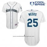 Camiseta Beisbol Hombre Seattle Mariners Rickie Weeks 25 Blanco Primera Cool Base