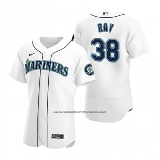 Camiseta Beisbol Hombre Seattle Mariners Robbie Ray Autentico Primera Blanco