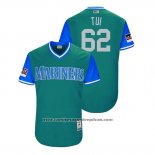 Camiseta Beisbol Hombre Seattle Mariners Sam Tuivailala 2018 LLWS Players Weekend Tui Aqua