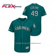 Camiseta Beisbol Hombre Seattle Mariners Wade Leblanc 150th Aniversario Patch Autentico Flex Base Verde