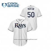 Camiseta Beisbol Hombre Tampa Bay Rays Charlie Morton Cool Base Blanco