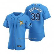 Camiseta Beisbol Hombre Tampa Bay Rays Kevin Kiermaier Autentico 2020 Alterno Azul