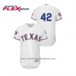 Camiseta Beisbol Hombre Texas Rangers 2019 Jackie Robinson Day Flex Base Blanco