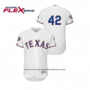 Camiseta Beisbol Hombre Texas Rangers 2019 Jackie Robinson Day Flex Base Blanco