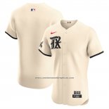 Camiseta Beisbol Hombre Texas Rangers City Connect Elite Crema