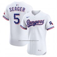 Camiseta Beisbol Hombre Texas Rangers Corey Seager Primera Elite Blanco