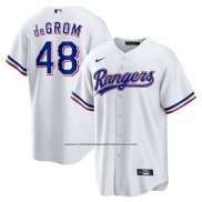 Camiseta Beisbol Hombre Texas Rangers Jacob deGrom Primera Replica Blanco