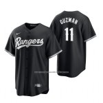 Camiseta Beisbol Hombre Texas Rangers Ronald Guzman Replica 2021 Negro Camiseta Beisbol Hombre Texas Rangers Ronald Guzman Replica 2021 Negro