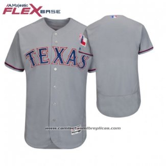 Camiseta Beisbol Hombre Texas Texas Rangers Gris 2018 Dia de la Madre Flex Base