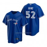 Camiseta Beisbol Hombre Toronto Blue Jays Brad Hand Replica Alterno Azul