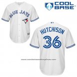 Camiseta Beisbol Hombre Toronto Blue Jays Drew Hutchison 36 Blanco Primera Cool Base
