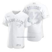 Camiseta Beisbol Hombre Toronto Blue Jays Jackie Robinson Awards Collection Retirement Blanco