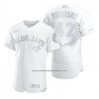 Camiseta Beisbol Hombre Toronto Blue Jays Jackie Robinson Awards Collection Retirement Blanco
