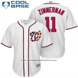 Camiseta Beisbol Hombre Washington Nationals 11 Ryan Zimmerman Blanco 2017 Cool Base