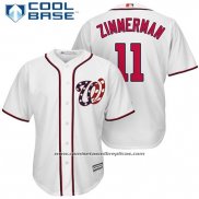 Camiseta Beisbol Hombre Washington Nationals 11 Ryan Zimmerman Blanco 2017 Cool Base