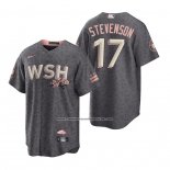 Camiseta Beisbol Hombre Washington Nationals Andrew Stevenson 2022 City Connect Replica Gris