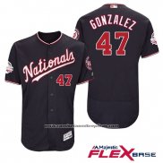 Camiseta Beisbol Hombre Washington Nationals Gio Gonzalez Azul 2018 All Star Alterno Flex Base