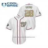 Camiseta Beisbol Hombre Washington Nationals Kurt Suzuki 2019 Gold Program Cool Base Blanco