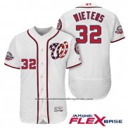 Camiseta Beisbol Hombre Washington Nationals Matt Wieters Blanco 2018 All Star Primera Alterno Flex Base