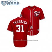 Camiseta Beisbol Hombre Washington Nationals Max Scherzer 2018 All Star Cool Base Scarlet