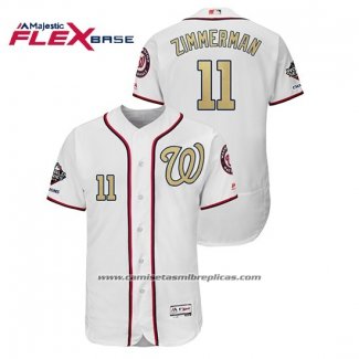 Camiseta Beisbol Hombre Washington Nationals Ryan Zimmerman 2019 Gold Program Flex Base Blanco