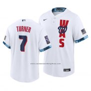 Camiseta Beisbol Hombre Washington Nationals Trea Turner 2021 All Star Replica Blanco
