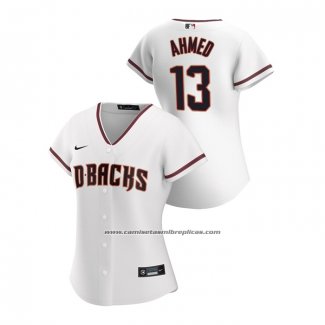 Camiseta Beisbol Mujer Arizona Diamondbacks Nick Ahmed 2020 Replica Primera Blanco