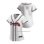 Camiseta Beisbol Mujer Atlanta Braves Replica 2020 Primera Blanco