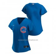 Camiseta Beisbol Mujer Chicago Cubs Replica 2020 Alterno Azul