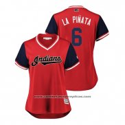 Camiseta Beisbol Mujer Cleveland Indians Brandon Guyer 2018 LLWS Players Weekend La Pinata Rojo