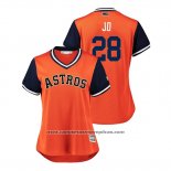 Camiseta Beisbol Mujer Houston Astros J.d. Davis 2018 LLWS Players Weekend Jd Orange