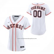 Camiseta Beisbol Mujer Houston Astros Primera Replica Personalizada Blanco