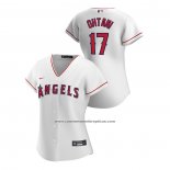 Camiseta Beisbol Mujer Los Angeles Angels Shohei Ohtani 2020 Replica Primera Blanco