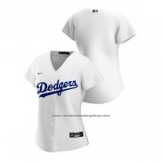 Camiseta Beisbol Mujer Los Angeles Dodgers Replica 2020 Primera Blanco