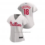 Camiseta Beisbol Mujer Philadelphia Phillies Didi Gregorius 2020 Replica Primera Blanco