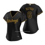 Camiseta Beisbol Mujer Pittsburgh Pirates Anthony Alford Alterno Replica Negro