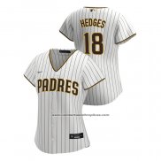 Camiseta Beisbol Mujer San Diego Padres Austin Hedges Replica 2020 Primera Blanco