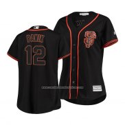 Camiseta Beisbol Mujer San Francisco Giants Joe Panik Cool Base Negro