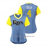 Camiseta Beisbol Mujer Tampa Bay Rays Blake Snell 2018 LLWS Players Weekend Zilla Azul