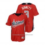 Camiseta Beisbol Nino All Star Scooter Gennett 2018 Home Run Derby National League Rojo