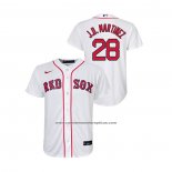 Camiseta Beisbol Nino Boston Red Sox J.d. Martinez Replica Primera Blanco