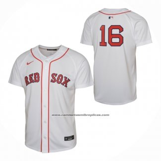 Camiseta Beisbol Nino Boston Red Sox Jarren Duran Limited Blanco