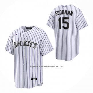 Camiseta Beisbol Nino Colorado Rockies Hunter Goodman Primera Replica Blanco