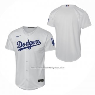 Camiseta Beisbol Nino Los Angeles Dodgers Primera Stadium Blanco