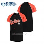 Camiseta Beisbol Nino Miami Marlins Personalizada Stitches Negro Naranja