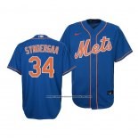 Camiseta Beisbol Nino New York Mets Noah Syndergaard Replica Cool Base Azul