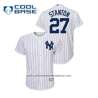 Camiseta Beisbol Nino New York Yankees Giancarlo Stanton Cool Base Primera Blanco